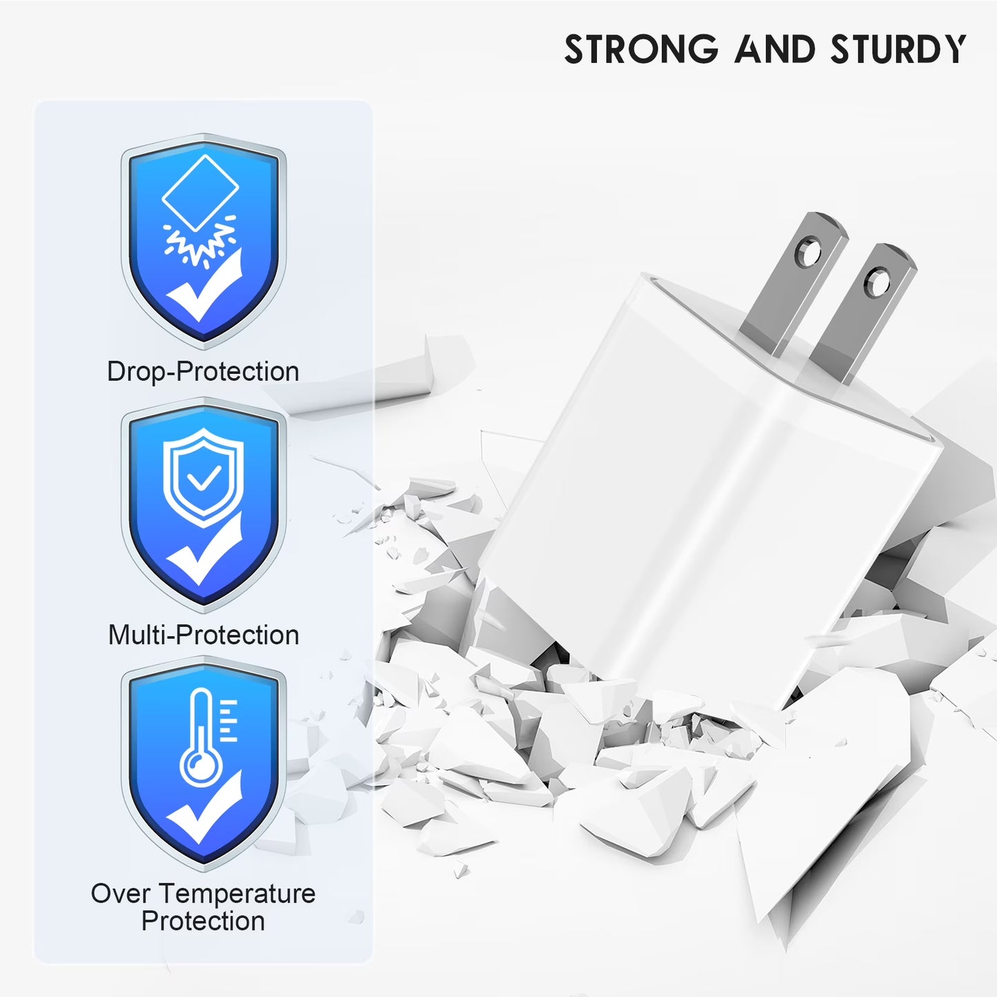 Wall Charger Compatible for Iphone Charger Cable 6Ft, 2 Pack Dual Port USB Block Cube Adapter with Charging Cord Compatible for Iphone 14/13/12/11 XS/XS Max/Xr/X 8/7/6 plus Se,Ipad,Case