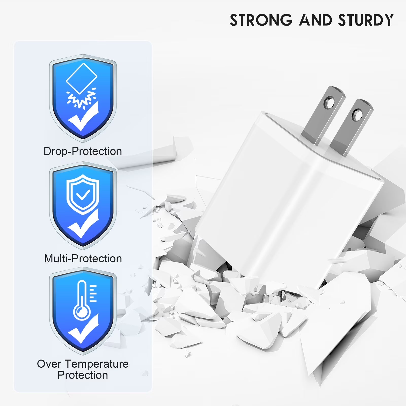 Wall Charger Compatible for Iphone Charger Cable 6Ft, 2 Pack Dual Port USB Block Cube Adapter with Charging Cord Compatible for Iphone 14/13/12/11 XS/XS Max/Xr/X 8/7/6 plus Se,Ipad,Case
