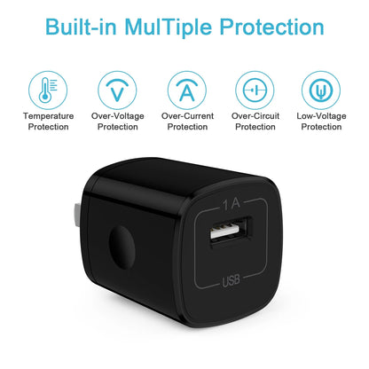 8 Pack USB C Charger Blcok,  1A Wall Charger Block Type C Block Fast Charger Android USB Brick Type C Charger Charger Plug Brick Cube Charger Box Fast Charging Block for Samsung Android Charger